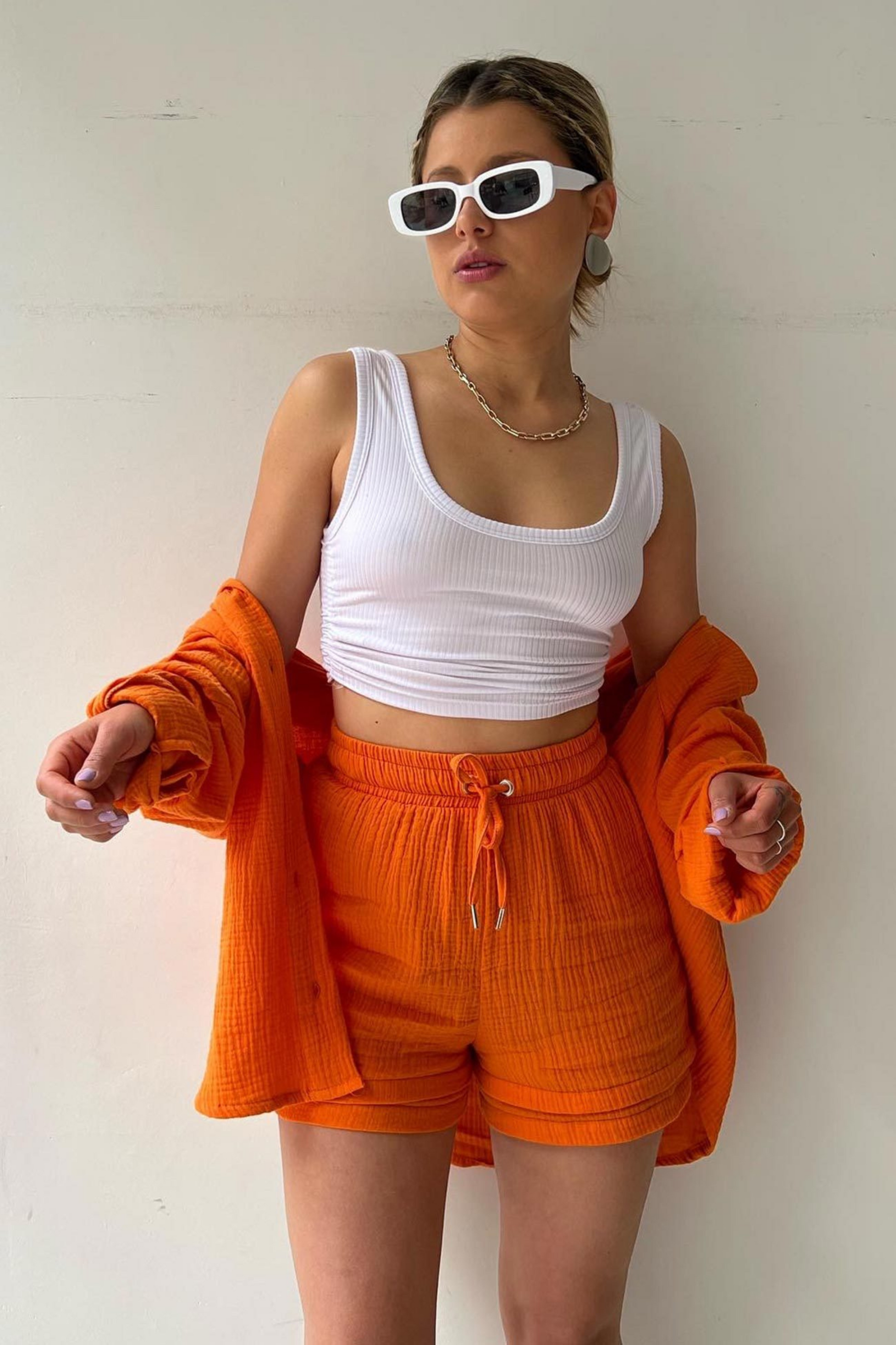 Sunset Glow - Women’s Cotton Two-Piece Set