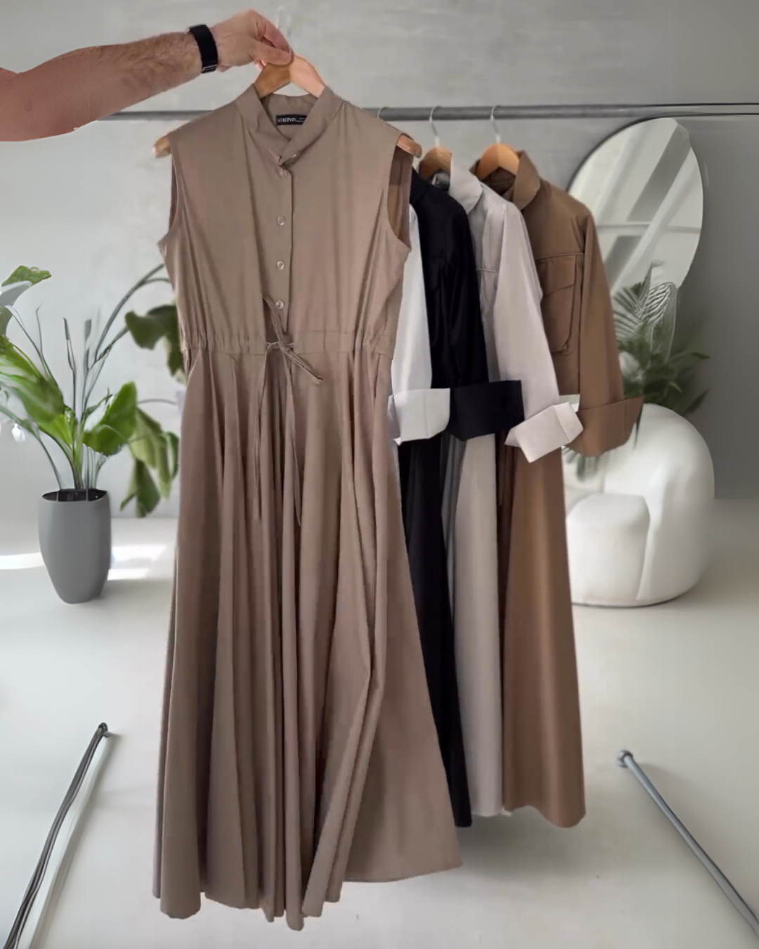 Harper - Utility Chic Maxi Set (Brown)