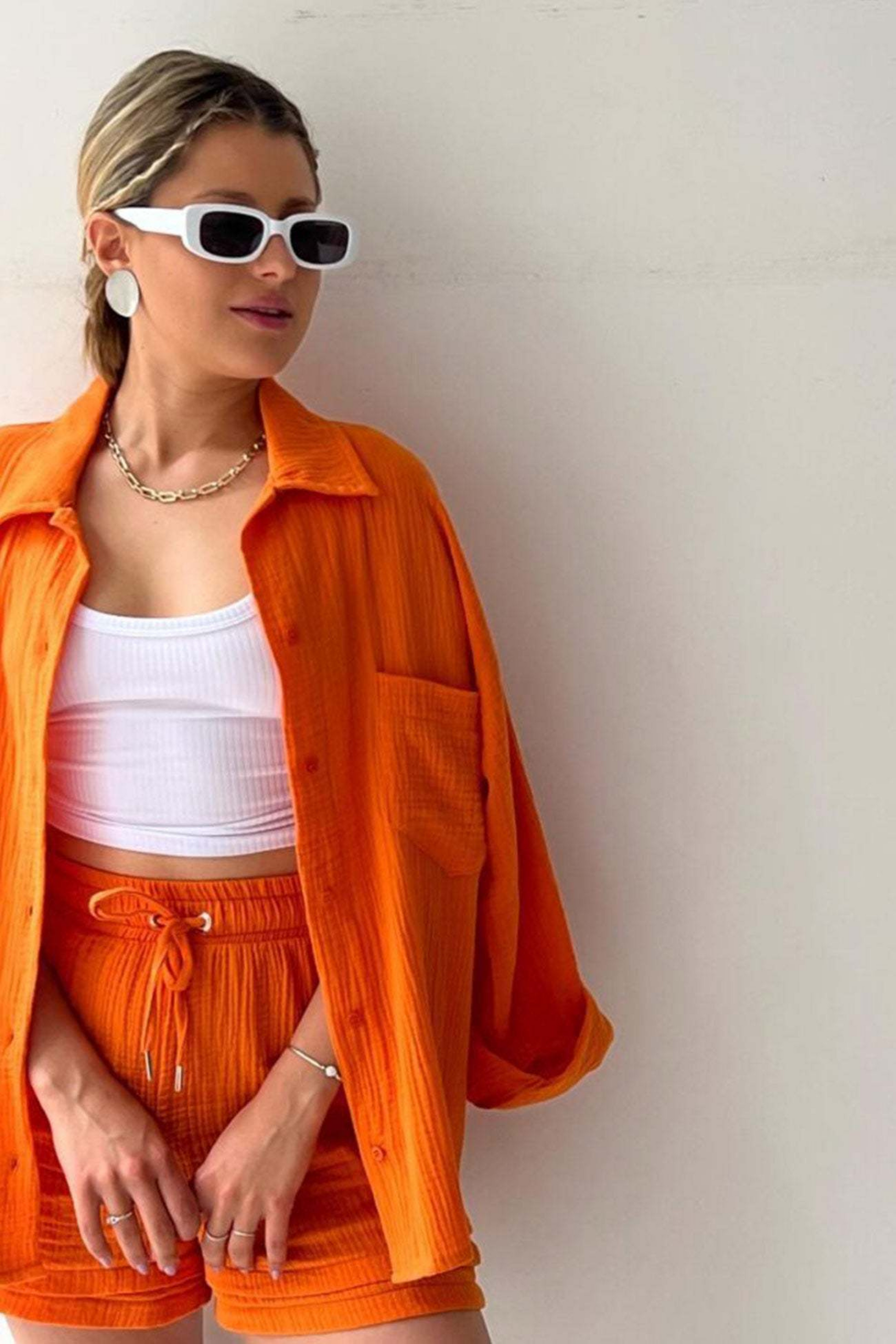 Sunset Glow - Women’s Cotton Two-Piece Set