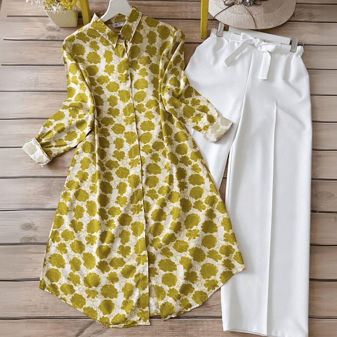 Floral Yellow Longline