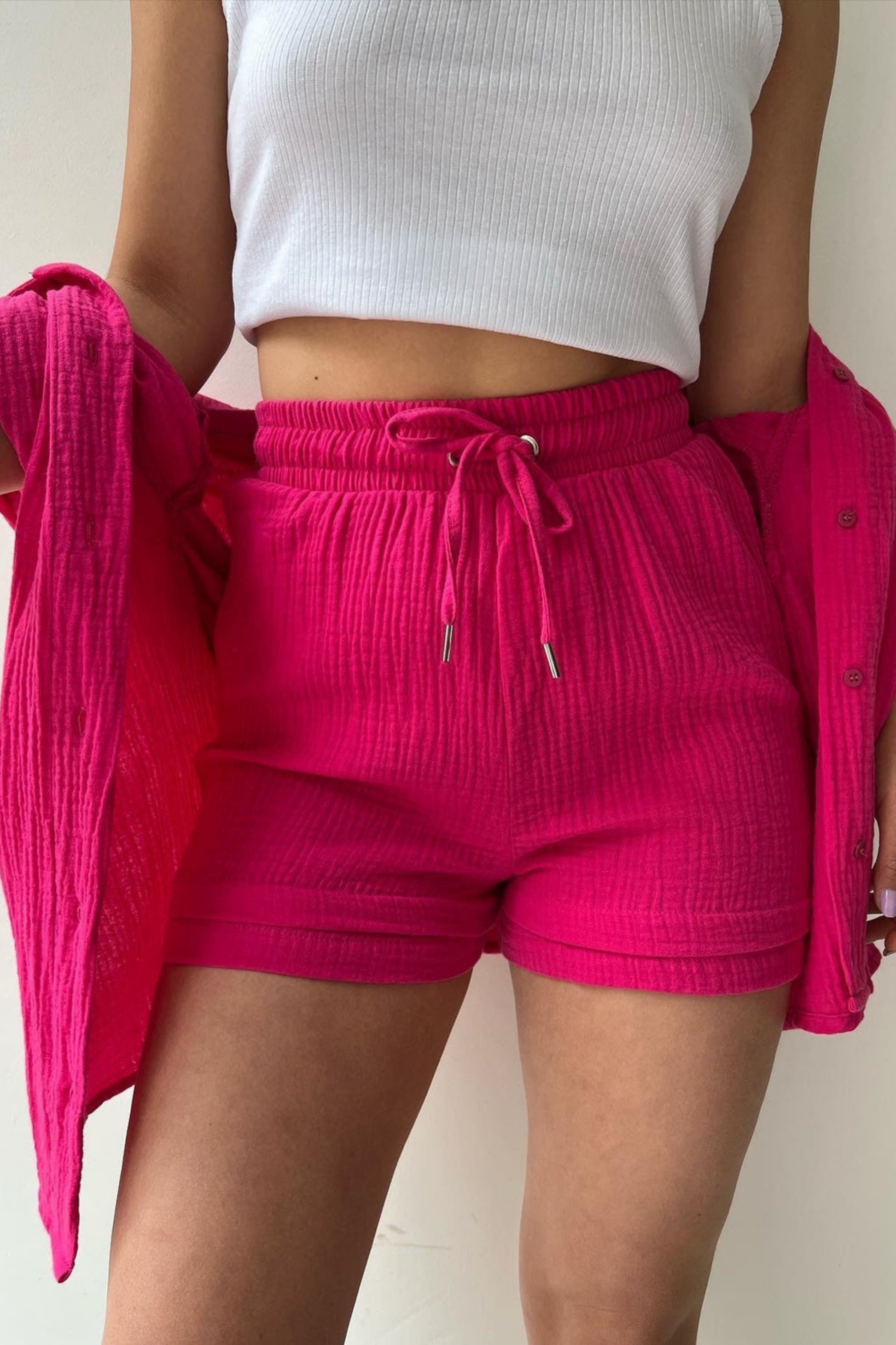 Casual Charm - Women’s Cotton Two-Piece Set