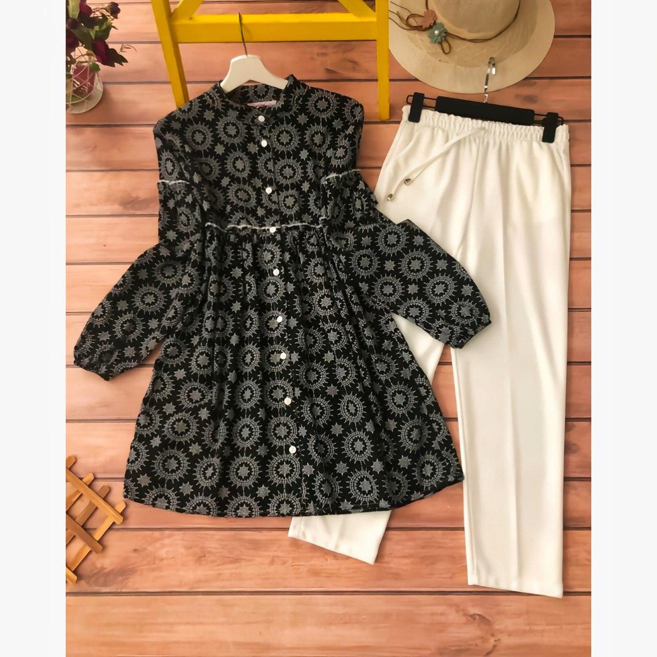 Summer Black Kurti