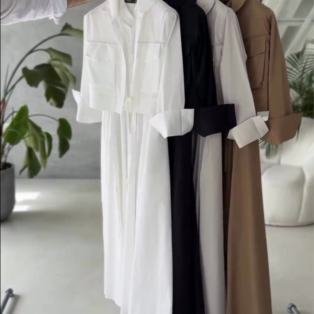 Harper - Utility Chic Maxi Set (White)