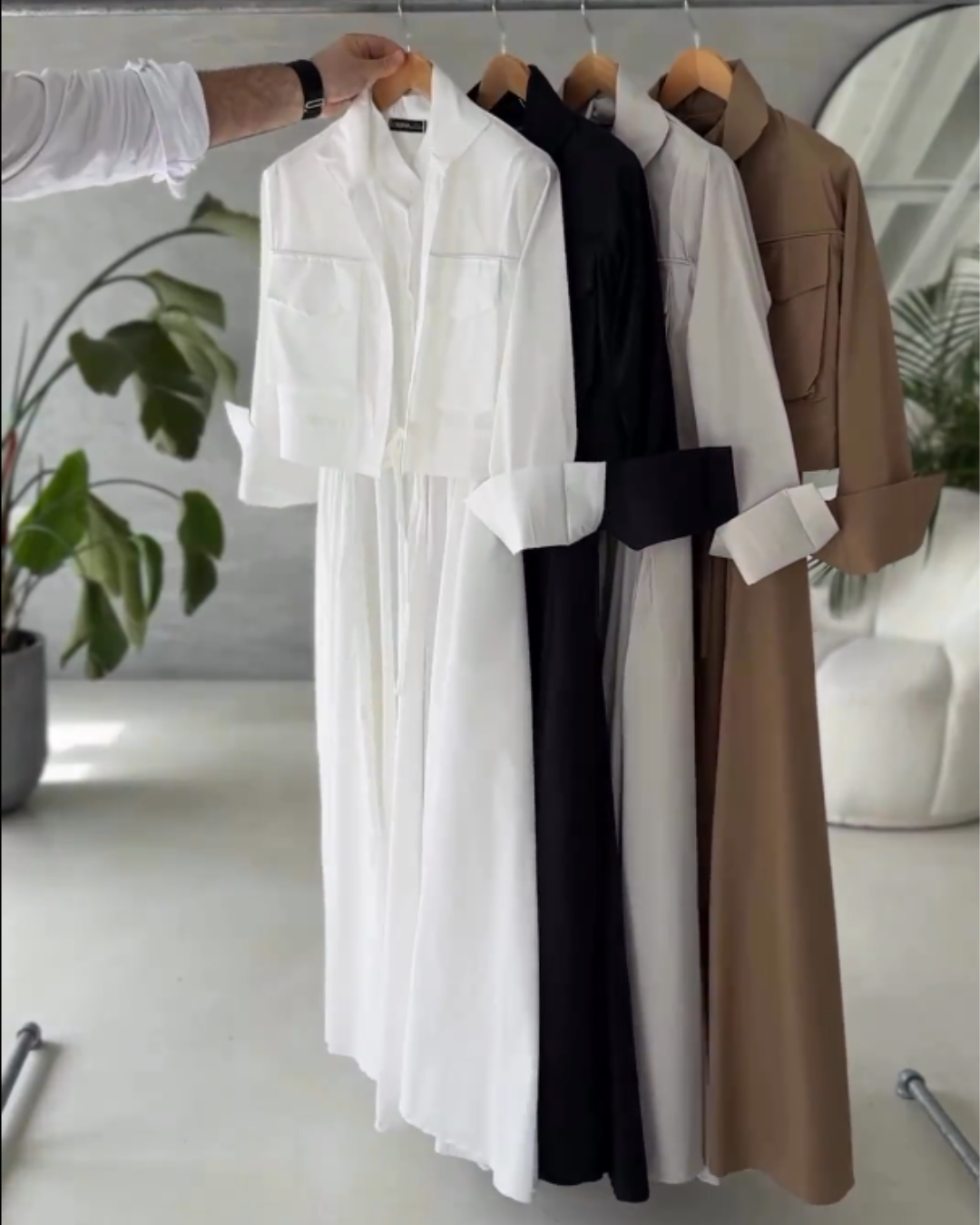 Harper - Utility Chic Maxi Set (White)