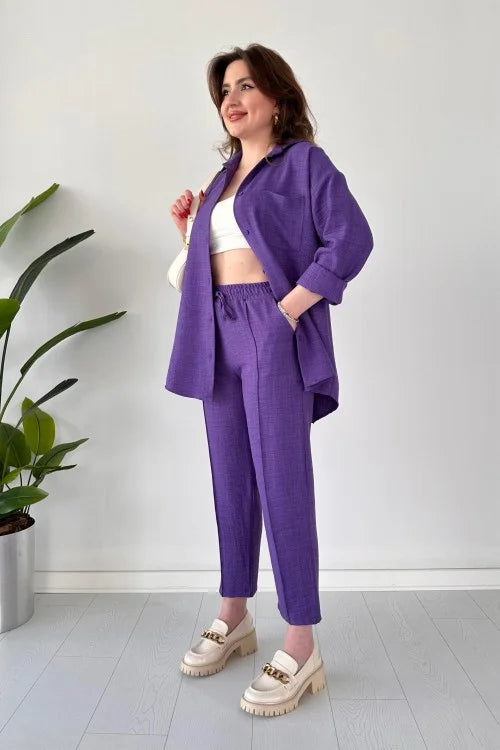 Elevé Set - Women’s Light Irish Co-Ord - Purple