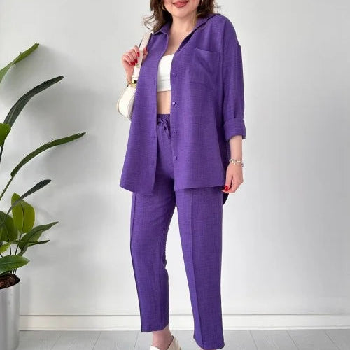 Elevé Set - Women’s Light Irish Co-Ord - Purple