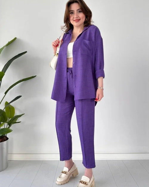 Elevé Set - Women’s Light Irish Co-Ord - Purple