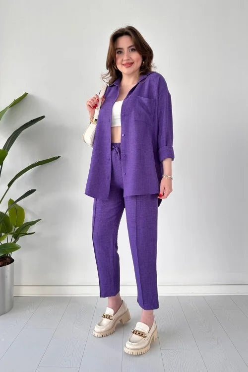 Elevé Set - Women’s Light Irish Co-Ord - Purple