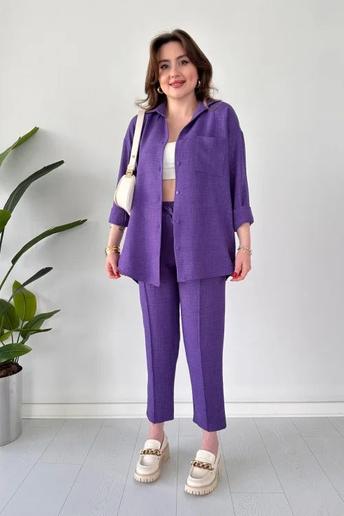 Elevé Set - Women’s Light Irish Co-Ord - Purple