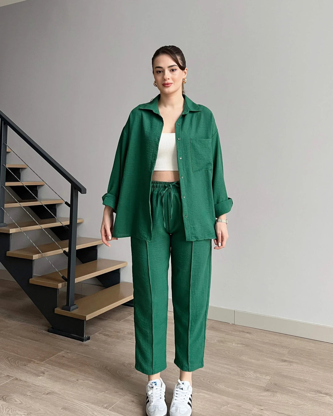 Elevé Set - Women’s Light Irish Co-Ord - Green