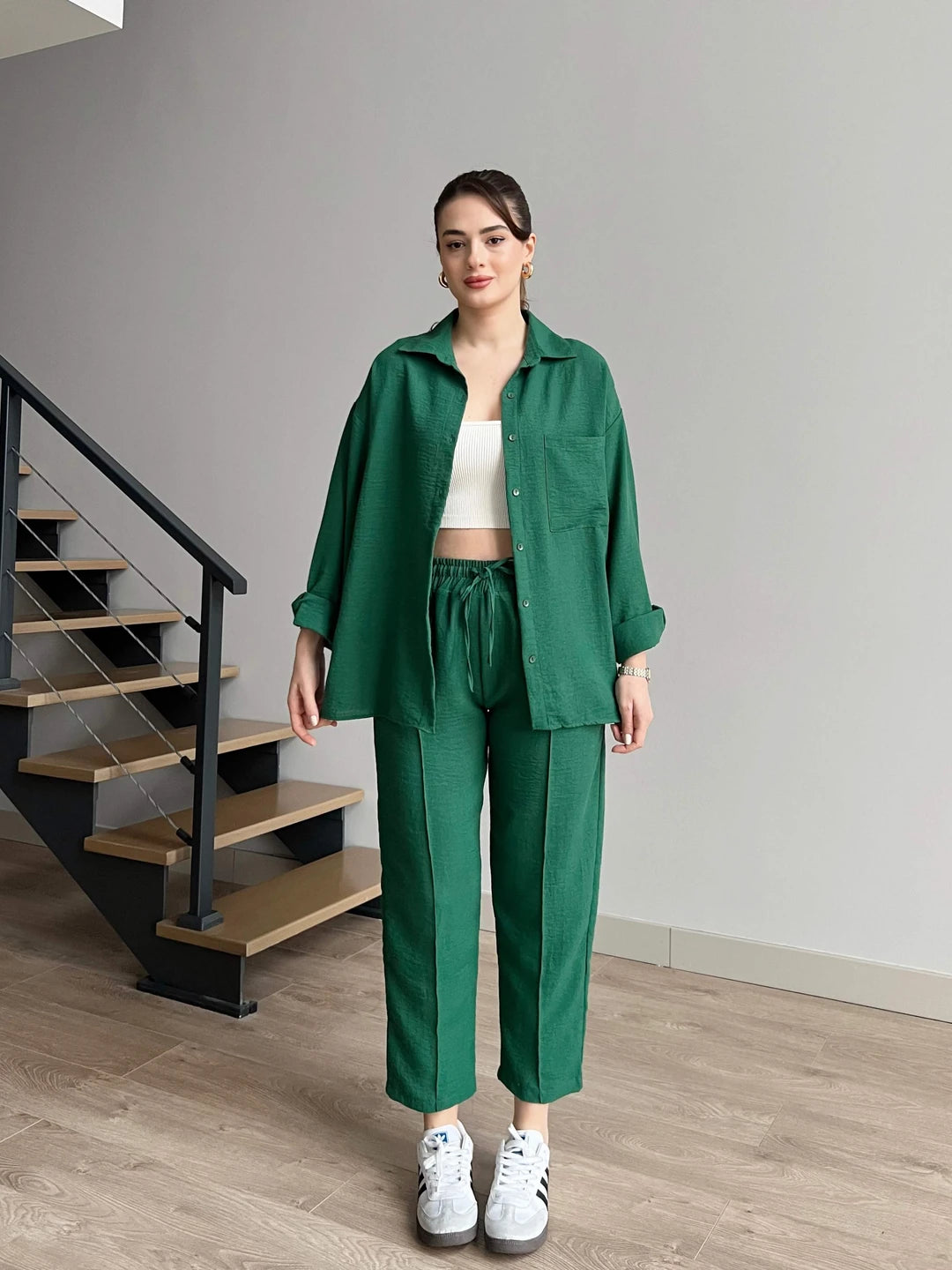 Elevé Set - Women’s Light Irish Co-Ord - Green
