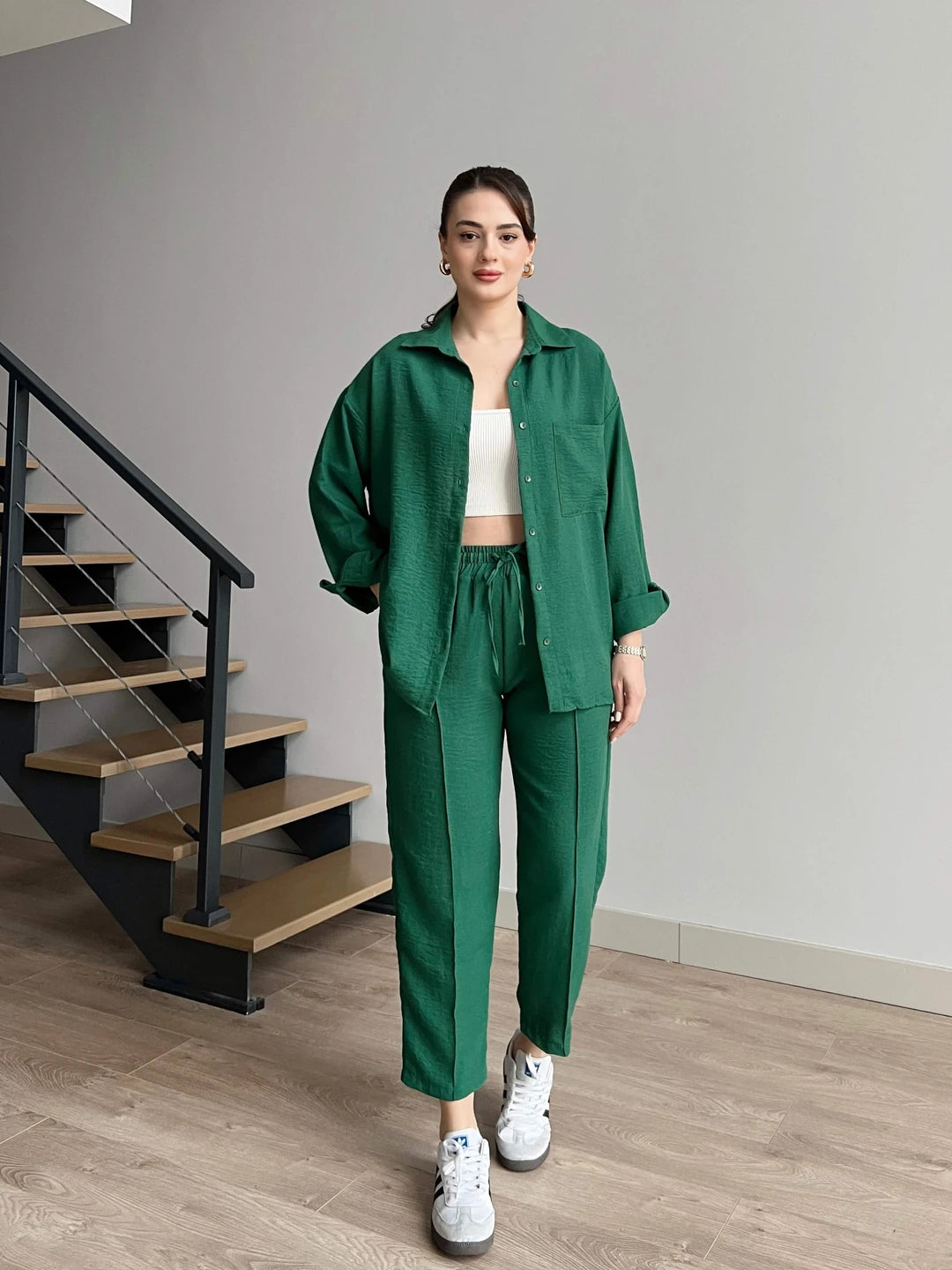 Elevé Set - Women’s Light Irish Co-Ord - Green