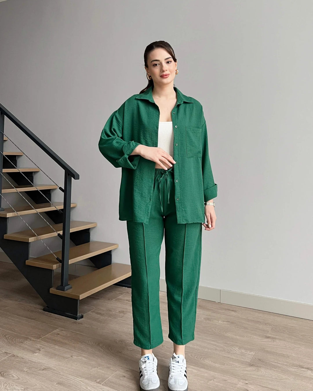 Elevé Set - Women’s Light Irish Co-Ord - Green