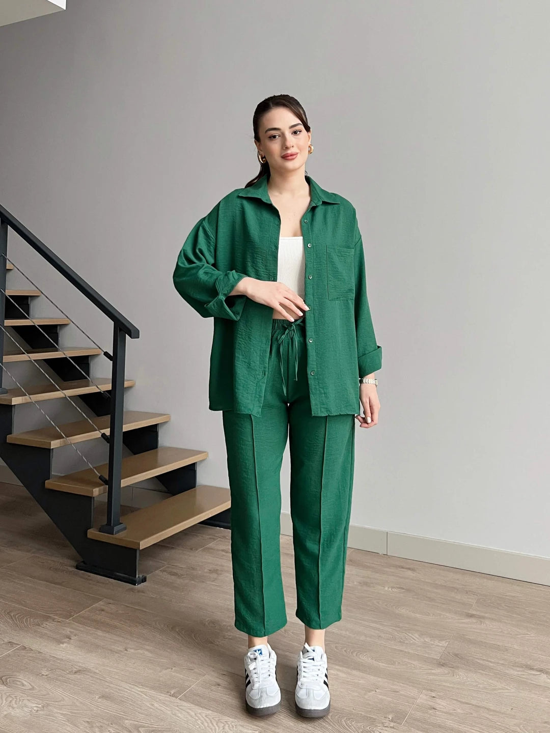 Elevé Set - Women’s Light Irish Co-Ord - Green