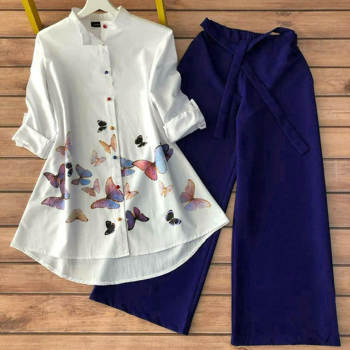 Butterflies Navy Blue