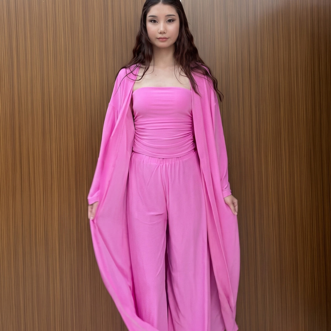Griva - Contemporary Pink Three Piece Matching Co-Ord Set