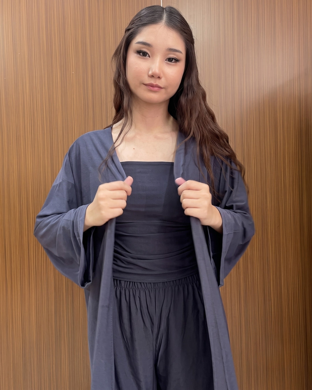 Griva - Contemporary Grey Three Piece Matching Co-Ord Set