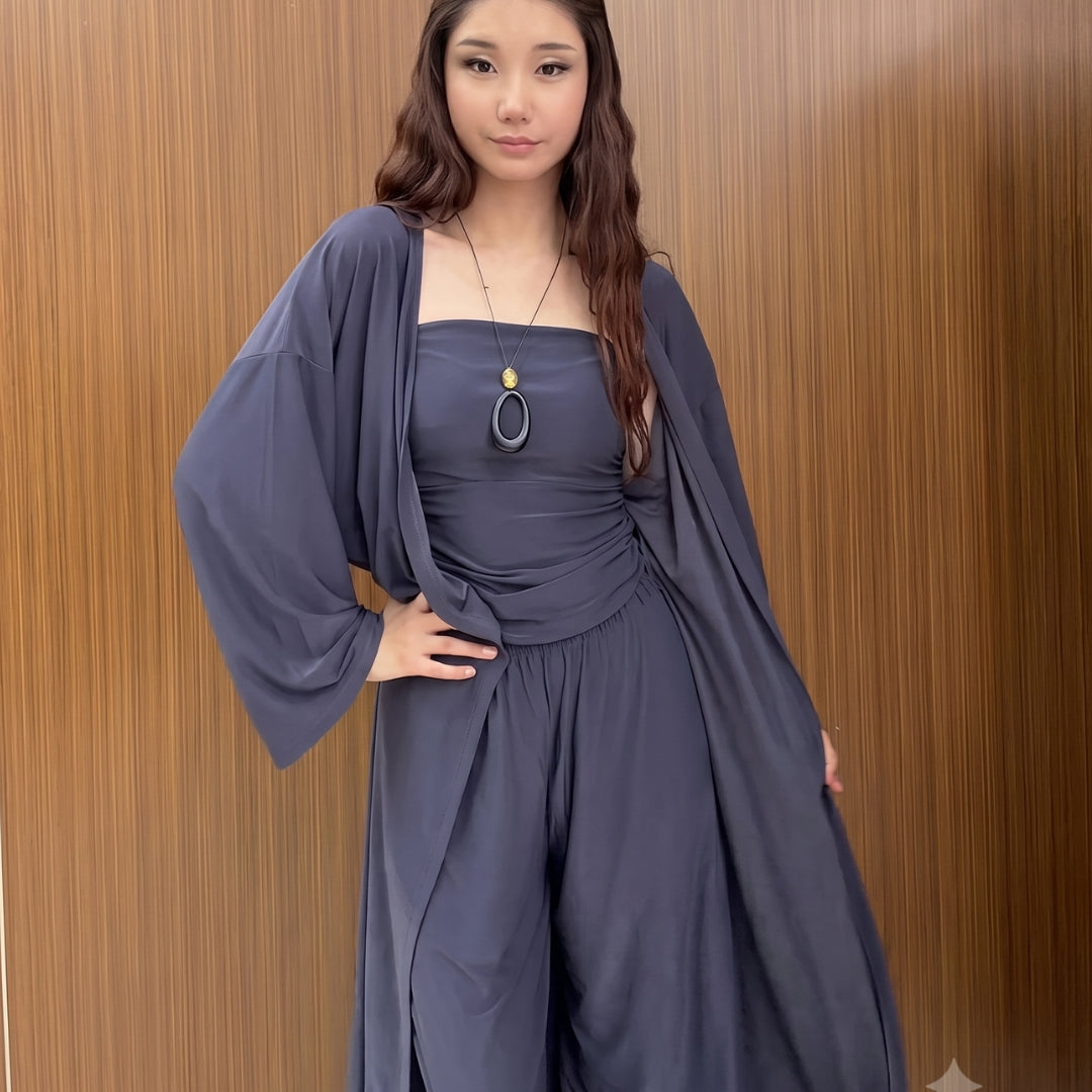 Griva - Contemporary Grey Three Piece Matching Co-Ord Set