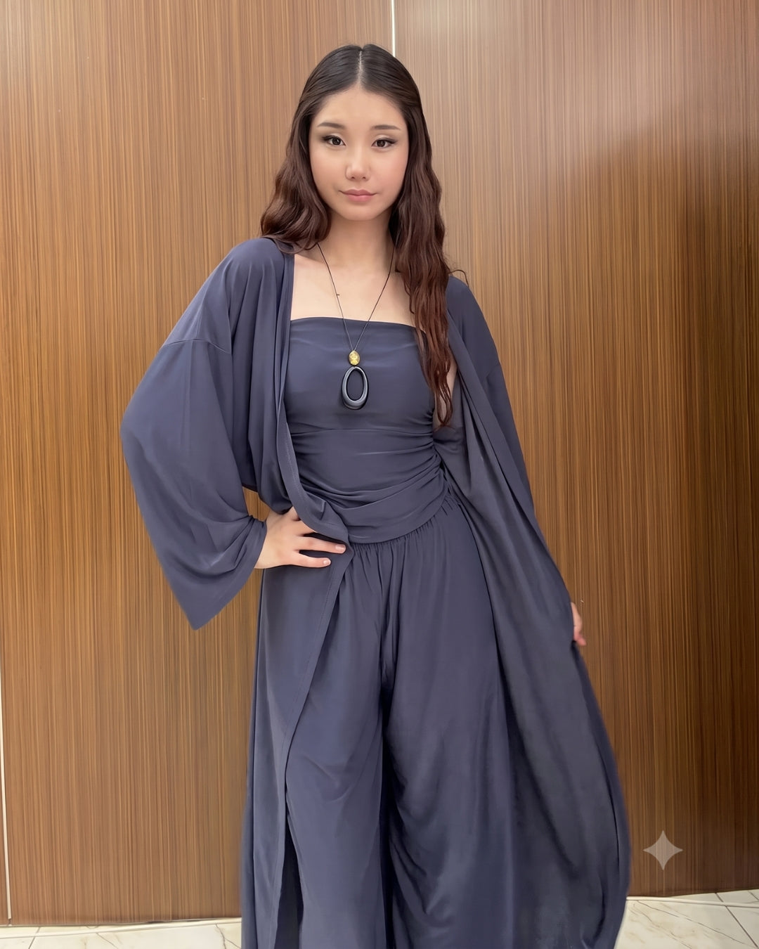 Griva - Contemporary Grey Three Piece Matching Co-Ord Set