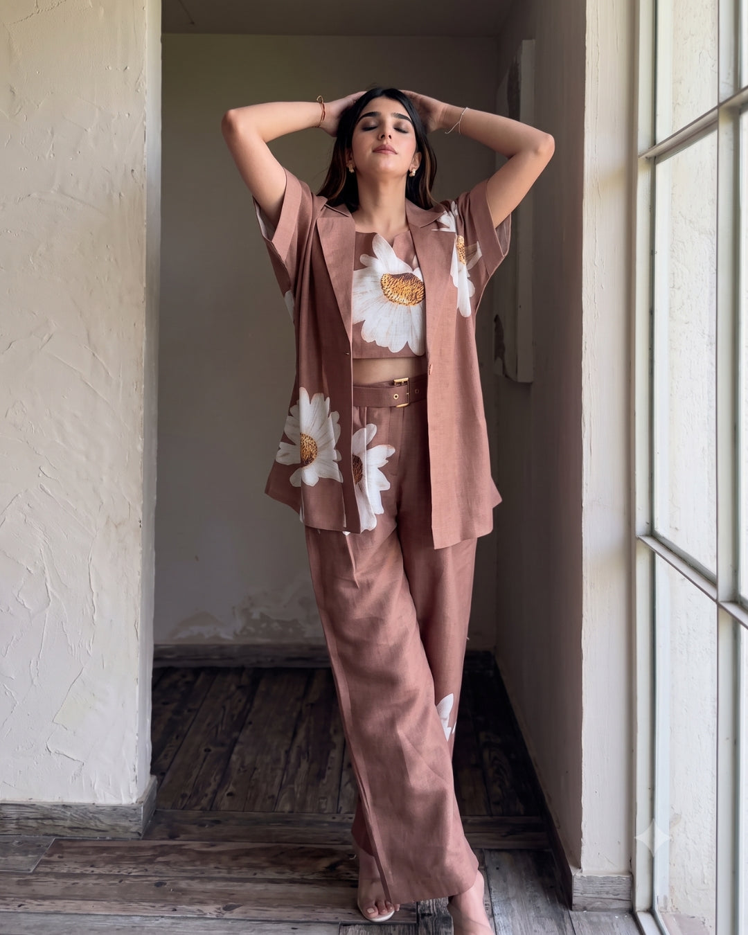 Noira -Mocha Bloom Premium Co-Ord Set