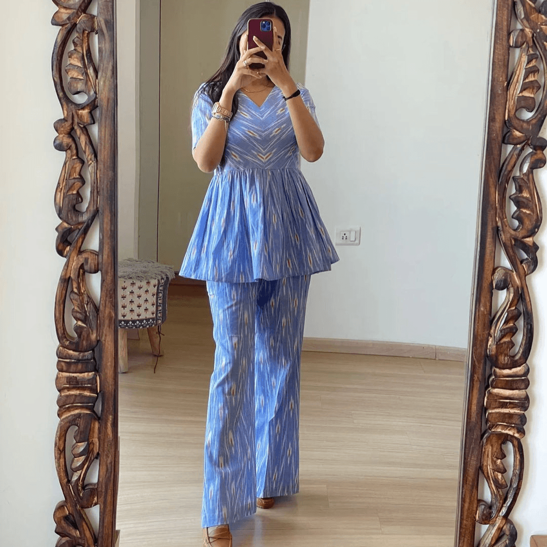 Chevron Blue Print