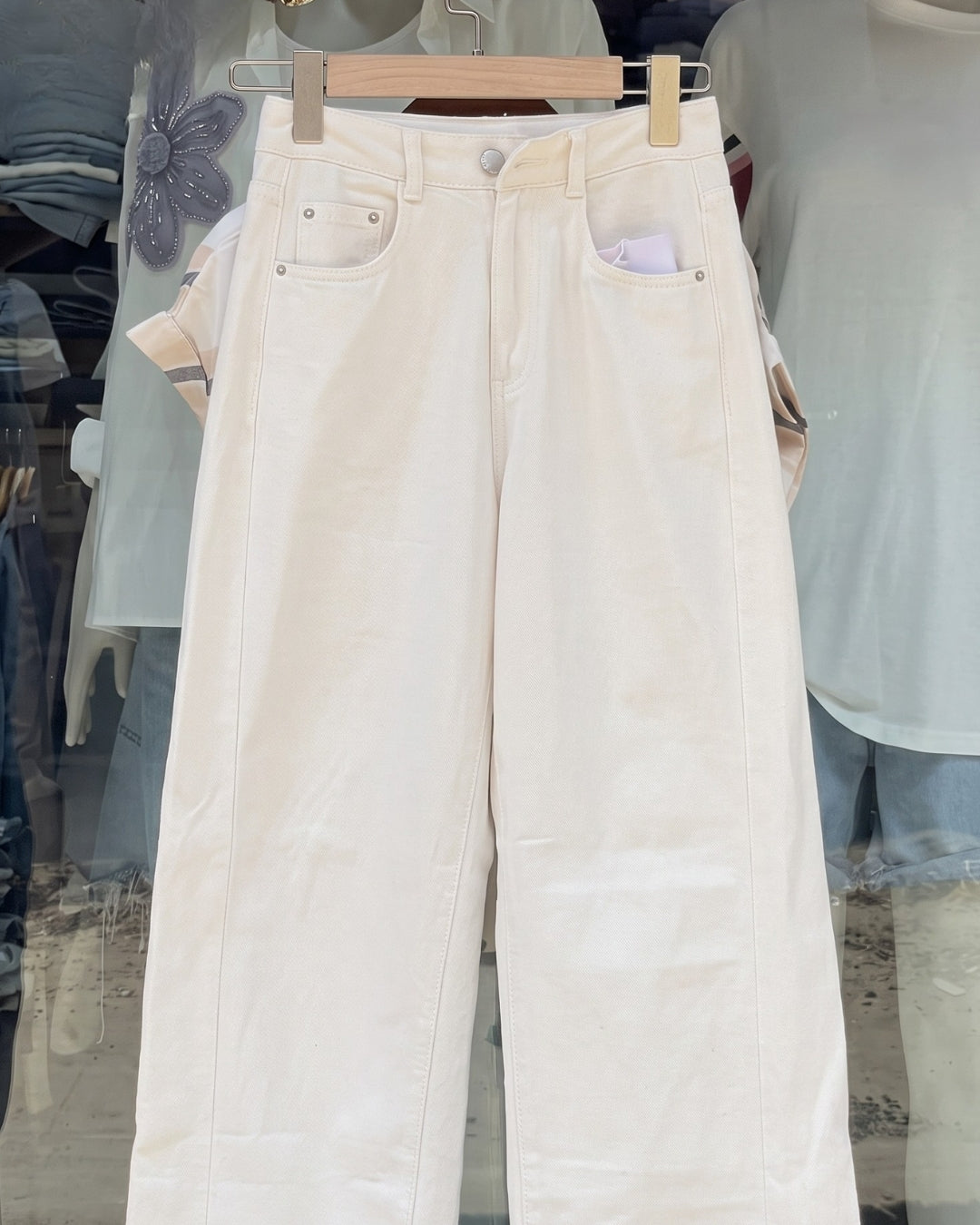 Kriva - Beige Stripe Summer Shirt Co-ord Set