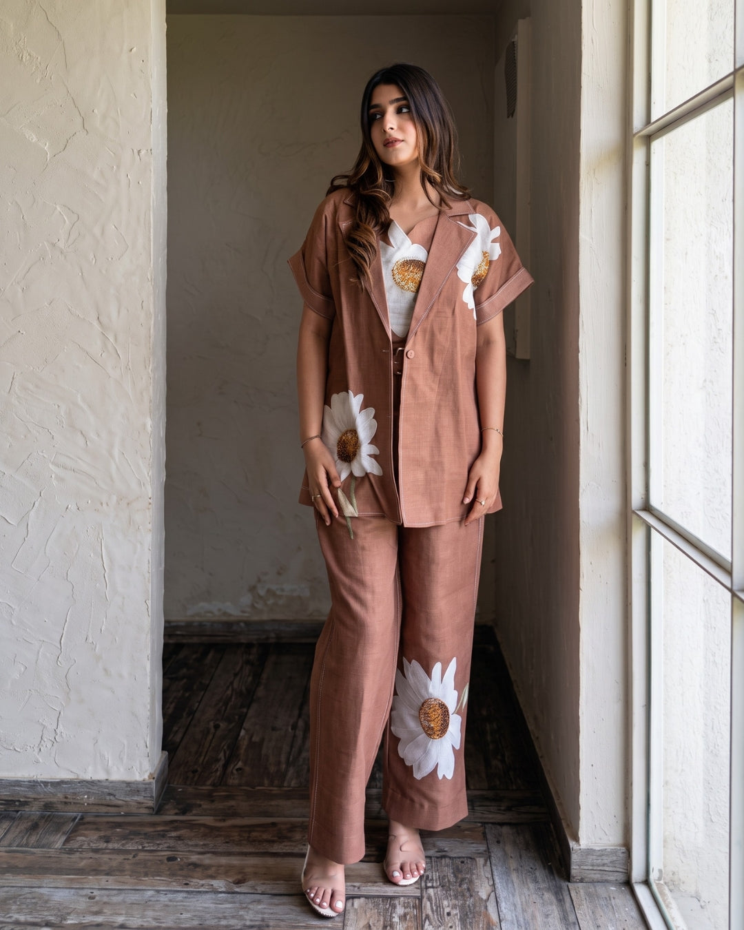 Noira -Mocha Bloom Premium Co-Ord Set
