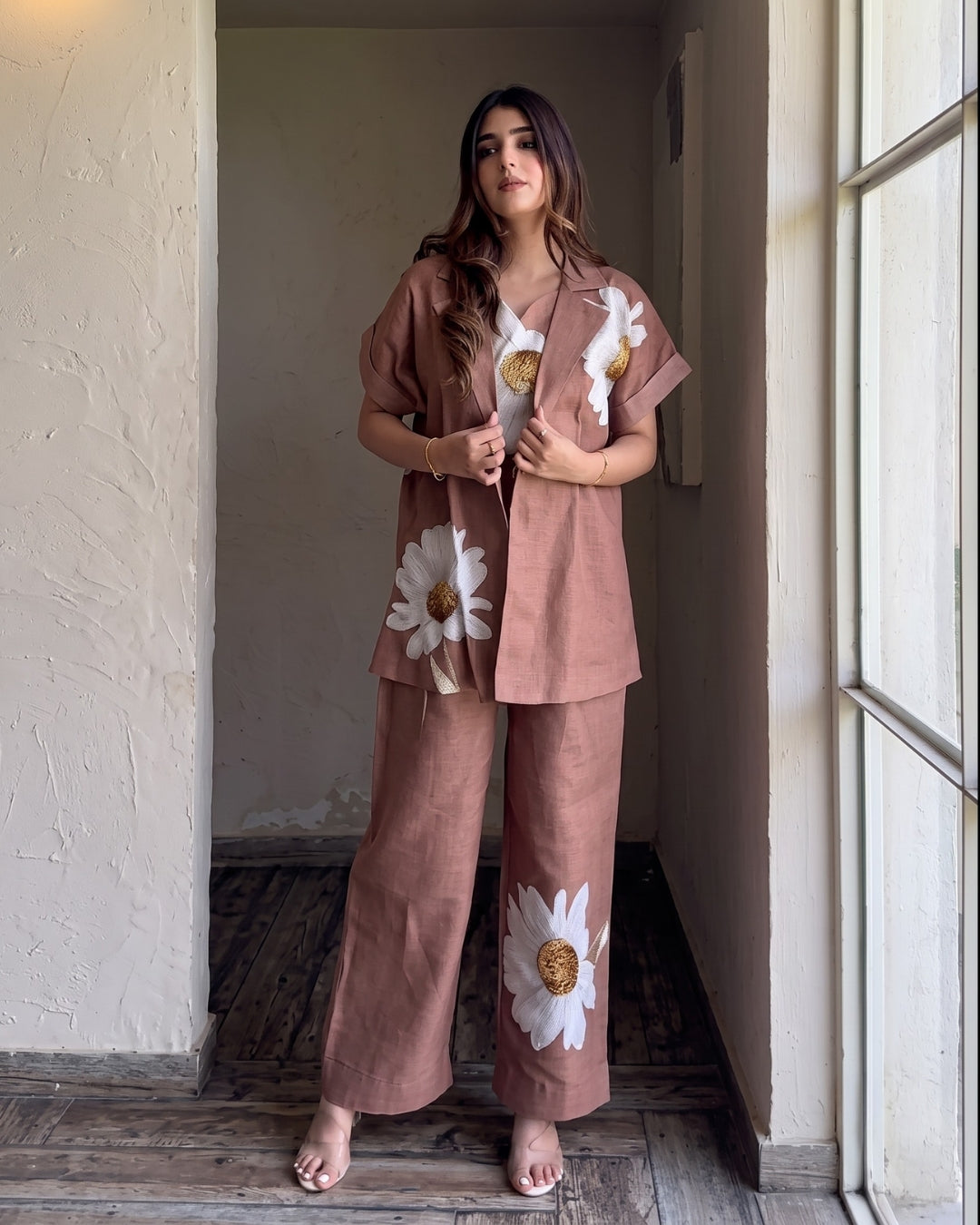 Noira -Mocha Bloom Premium Co-Ord Set