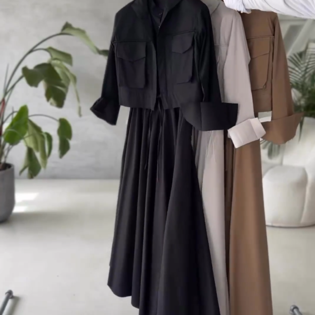 Harper - Utility Chic Maxi Set (Black)